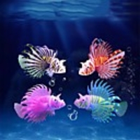 Fish Tank Aquarium Decoration Fish Bowl Artificial Fish Black Luminous Silicone 1 11.573 cm