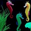 Fish Tank Aquarium Decoration Fish Bowl Sea Horse Rainbow Luminous Cute Silicone 3 93.51.5 cm