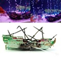 Fish Tank Aquarium Decoration Fish Fish Bowl Ornament Ship Random Color Decoration Resin Plastic 24613 cm