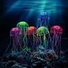 Fish Tank Aquarium Decoration Fish Jellyfish Purple Silicone 1pc 515 cm miniinthebox