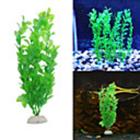 Fish Tank Arquatic Plant Fish Bowl Ornament Waterplant Artificial Plants Green Non-toxic Tasteless Artificial Decoration Plastic 3 Pieces 26 cm