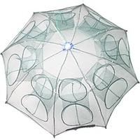 Fishing Folding Umbrella Crab Shrimp Trap Net 0.65 m Nylon 33 mm Portable Easy to Use 16 Holes