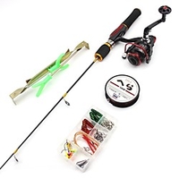 Fishing Rod and Reel Combo Ice Fishing Rod Carbon Mini Portable Lightweight Freshwater and Saltwater Ice Fishing Lure Fishing / Ultra Smooth miniinthebox