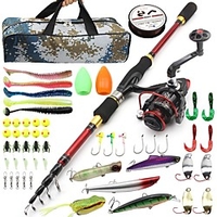 Fishing Rod and Reel Combo Telescopic Rod Carbon Mini Portable Lightweight Freshwater and Saltwater Sea Fishing Lure Fishing / Ultra Smooth miniinthebox