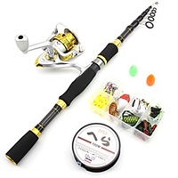 Fishing Rod and Reel Combo Telescopic Rod Carbon Mini Portable Lightweight Freshwater and Saltwater Sea Fishing Lure Fishing / Ultra Smooth miniinthebox