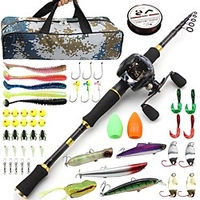 Fishing Rod and Reel Combo Telescopic Rod Carbon Mini Portable Lightweight Freshwater and Saltwater Sea Fishing Lure Fishing / Ultra Smooth miniinthebox