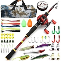 Fishing Rod and Reel Combo Telescopic Rod Carbon Mini Portable Lightweight Freshwater and Saltwater Sea Fishing Lure Fishing / Ultra Smooth miniinthebox