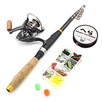 Fishing Rod and Reel Combo Telescopic Rod Carbon Mini Portable Lightweight Freshwater and Saltwater Sea Fishing Lure Fishing / Ultra Smooth miniinthebox