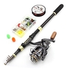 Fishing Rod and Reel Combo Telescopic Rod Carbon Mini Portable Lightweight Freshwater and Saltwater Sea Fishing Lure Fishing / Ultra Smooth miniinthebox
