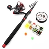 Fishing Rod and Reel Combo Telescopic Rod Carbon Mini Portable Lightweight Freshwater and Saltwater Sea Fishing Lure Fishing / Ultra Smooth miniinthebox