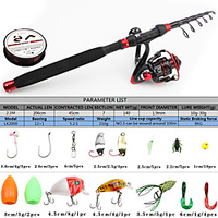 Fishing Rod and Reel Combo Telescopic Rod Carbon Mini Portable Lightweight Freshwater and Saltwater Sea Fishing Lure Fishing miniinthebox