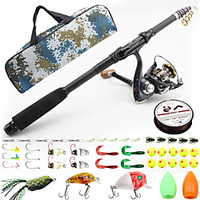 Fishing Rod and Reel Combo Telescopic Rod Carbon Mini Portable Lightweight Freshwater and Saltwater Sea Fishing Lure Fishing miniinthebox