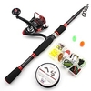 Fishing Rod and Reel Combo Telescopic Rod Carbon Mini Portable Lightweight Medium (M) Freshwater and Saltwater Sea Fishing Lure Fishing / Ultra Smooth miniinthebox