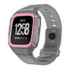 Fitbit Versa Bands Silicone Versa Rugged Wristband with Protective Case Frame Anti-Impact Replacement Bands Quick Release Watch Bands Strap for Fitbit Versa