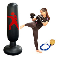 Fitness Punching Bag Heavy Punching Bag Inflatable Punching Tower Bag Freestanding Children Fitness Play Adults De-Stress Boxing Target Bag 5.25ft miniinthebox