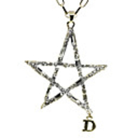 Five-Pointed Star Diamond Alloy Necklace
