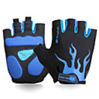 FJQXZ Winter Bike Gloves / Cycling Gloves Mountain Bike Gloves Mountain Bike MTB Road Bike Cycling Breathable Padded Anti-Slip Wearproof Fingerless Gloves Half Finger Sports Gloves Lycra Mesh