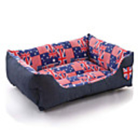 Flag Pattern Polyester Cute Box Shape Pet Bed for Dogs Cats 584514 cm / 23186 inch