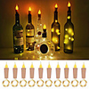 Flame Cork Shaped Lights 10 Pack Firefly Craft Bottle Lights Battery Operated Candle Lights for Wine Bottles