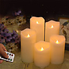 Flameless Wedding Decorative Candles Battery Operated Pillar Real Wax Wick Electric LED Candle Gift Sets with Remote Control