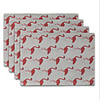 Flamingo Placemat Double Cotton Tablecloth Western Placemat 4pcs