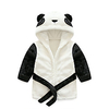 Flannel Bathrobe for Baby,  Cute Panda Modeling Soft Absorbent Home Wear, Children