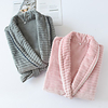 Flannel Bathrobe/Nightgown, Loose Knitted V-neck,  Warm Lovers