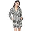 Flannel Medium Length Bathrobe for Women with Speckled Pattern for Warmth and Comfort Homewear miniinthebox