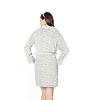 Flannel Medium Length Bathrobe for Women with Striped Pattern for Warmth and Comfort Homewear miniinthebox
