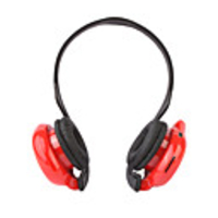 Flash Memory TF Card Headset MP3 Player (Red)