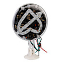Flashing Heart Car Brake Signal Light (DC 12V)