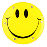 Flashing LED Smiling Face Badge