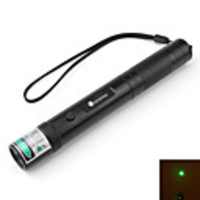 Flashlight Shaped Green Laser Pointer with Batteries (5mw, 532nm, Black)