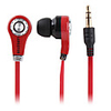 Flat Cable Style In-Ear Microphone Earphones (Red)