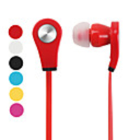 Flat Cable Style Stereo In-Ear Earphones (Assorted Colors)