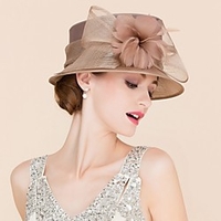 Flax / Feather / Satin Kentucky Derby Hat / Fascinators / Hats with 1 Piece Wedding / Special Occasion / Casual Headpiece miniinthebox