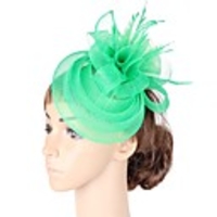 Flax Fascinators with Feather / Floral 1 Piece Anniversary / Party / Evening Headpiece