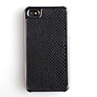 Flecked Pattern Leather Back Case Cover for iPhone 4 Peach Red