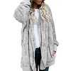 fleece sherpa jacket hooded coat with pocket winter warm outwear gray m miniinthebox