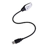 Flexible Neck USB Powered 3-LED Bright White Light for Laptop (Black)