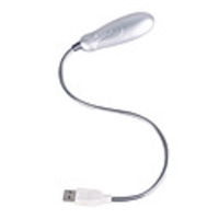 Flexible Neck USB Powered 3-LED Bright White Light for Laptop (Silver)