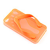 Flip-Flog Slipper TPU Cover Case for iPhone 4 - Orange