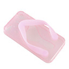 Flip-Flog Slipper TPU Cover Case for iPhone 4 - Pink