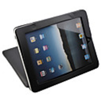 Flip Leather Skin Cover Case and Stand for Apple iPad(Black)