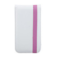 Flip-on Protective PU Leather Case with Belt Hole for iPhone 4 Pink