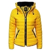 flirty wardrobe womens yellow mustard quilted padded puffer bubble collar warm thick jacket coat[yellow mustard, xl] miniinthebox