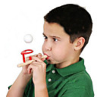 Floating Ball Game Wood Blow Ball Toy Fun Gift for Kids and Adults