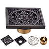 Floor Drain Bathroom Shower Sink Floor Drain Square Black Toilet Floor Drain
