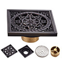 Floor Drain Bathroom Shower Sink Floor Drain Square Black Toilet Floor Drain