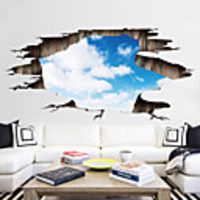 Floor Stickers - 3D Wall Stickers Landscape / 3D Living Room / Bedroom / Bathroom / Re-Positionable